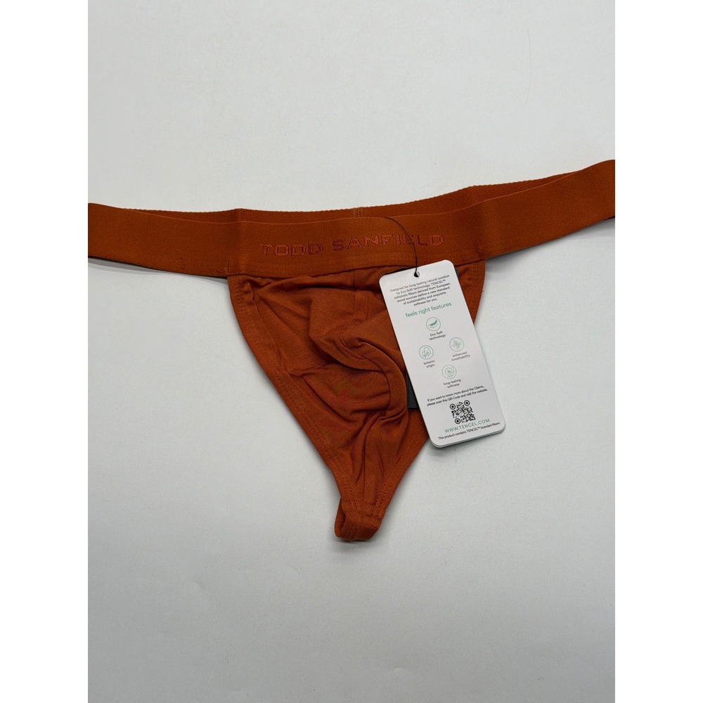 Todd Sanfield Essential Thong Rust Men's Size S ES1709 Tencel Modal Underwear